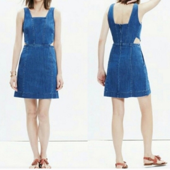Madewell Denim Cut Out Dress Size 00 - Picture 1 of 12